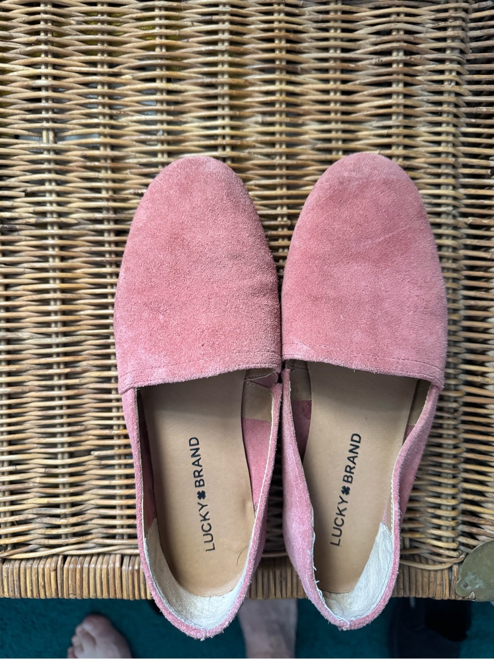 Lucky Brand Mauve Pink Suede Slip-On Flats